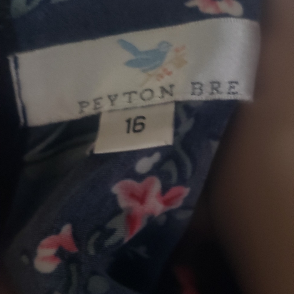 Peyton Bre 16 or woman's size 4 elaborate bell sleeves blue romper vibrant - Picture 10 of 11